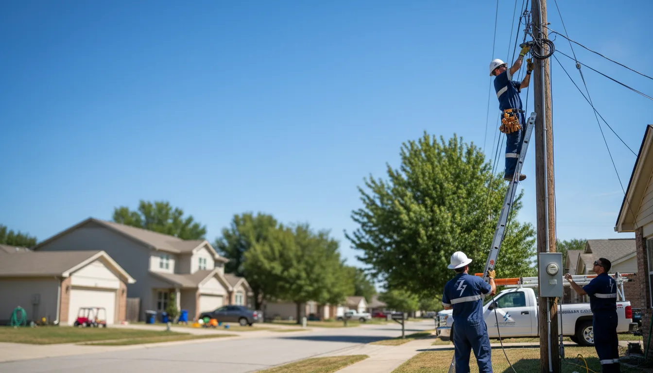 Residential electrician providing installation services in Sunnyvale, TX